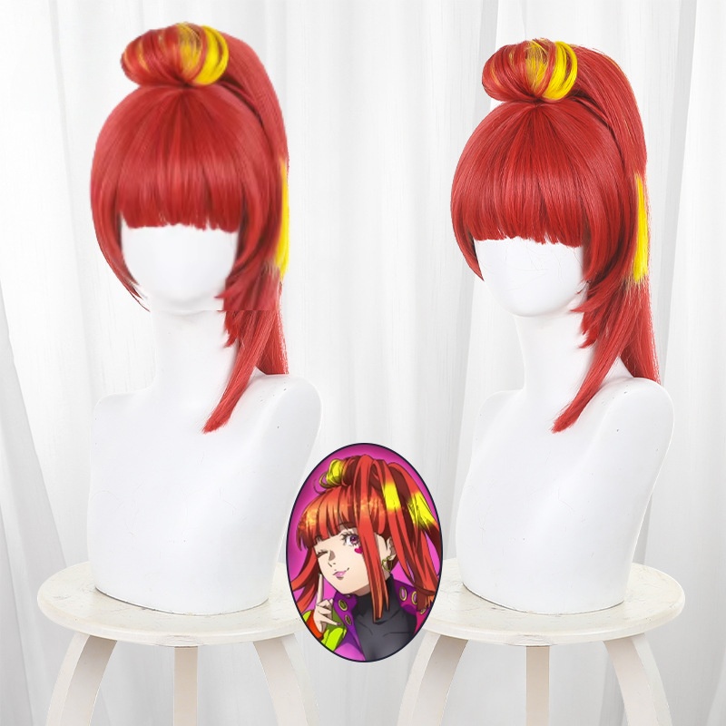 Men'S Yellow Accessories - Anime gnosia sq cosplay peruca vermelho