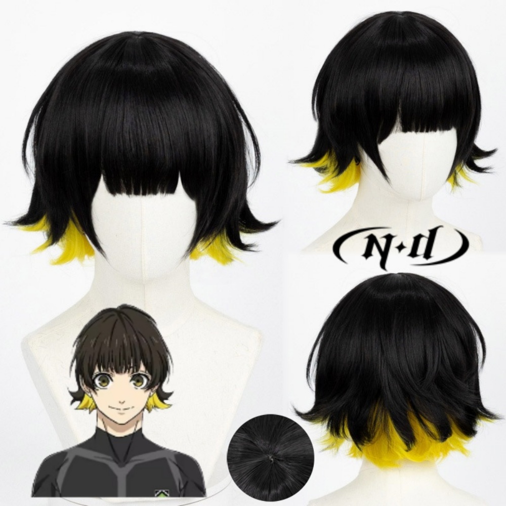 Men'S Yellow Accessories - Perucas de Cosplay ND AZUL Anime