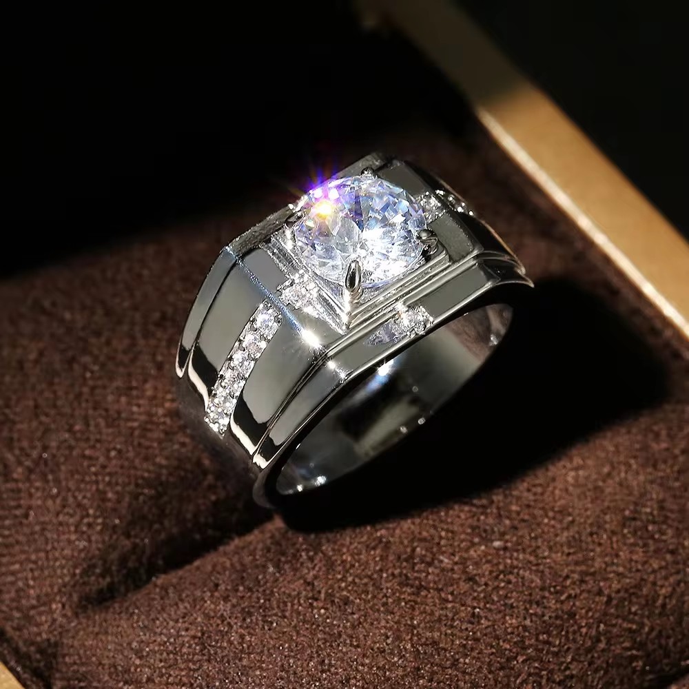 Men'S Accessories Jewelry Brands - Huitan-Lindas Alianças de Casamento Masculinas, Zircão