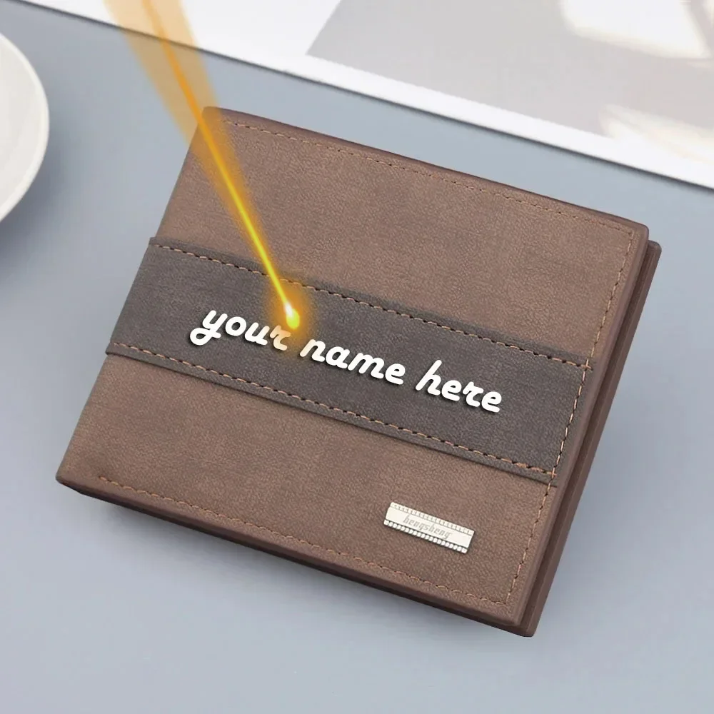 Coin Holder Men - Nome personalizado homem carteira minimalista gravar