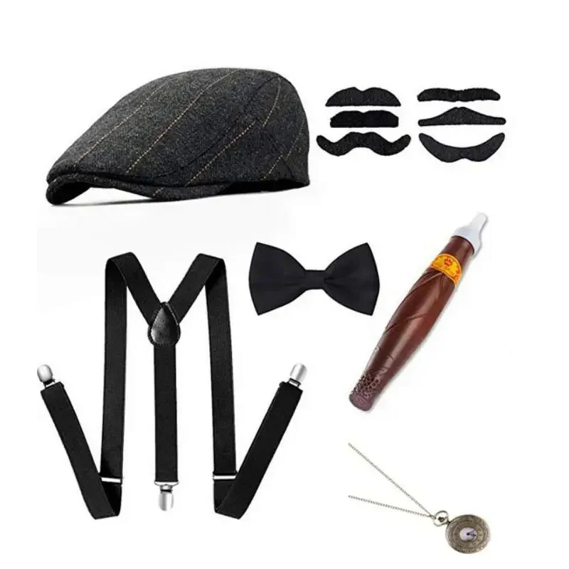 Men'S Accessories In The 1920S - 2026 Conjunto de Cosplay Gangster Anos