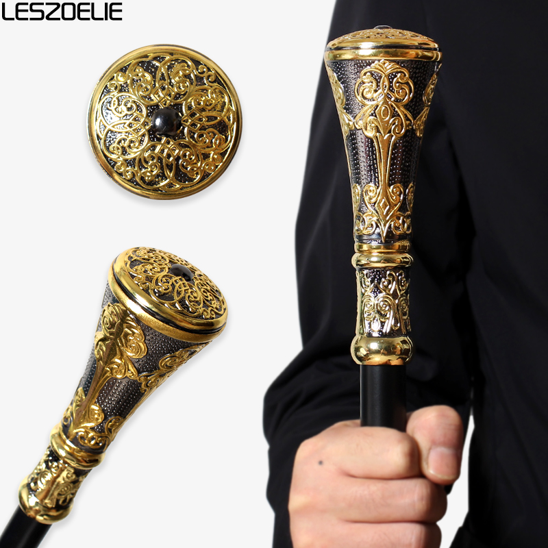 Quality Men'S Accessories - Bastão de Caminhada de Luxo Dourado