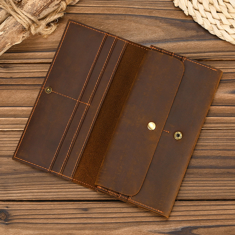 Coin Holder Men - Carteira Longa Masculina de Couro Crazy