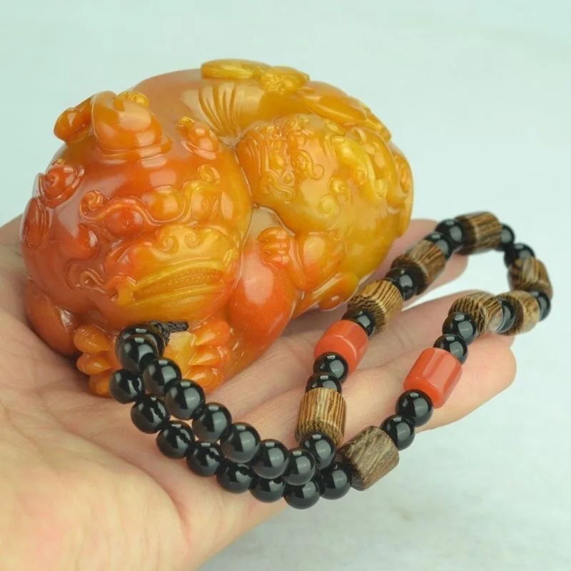 Men Accessories Hand - Natural Huang Longyu Pixiu Colar de