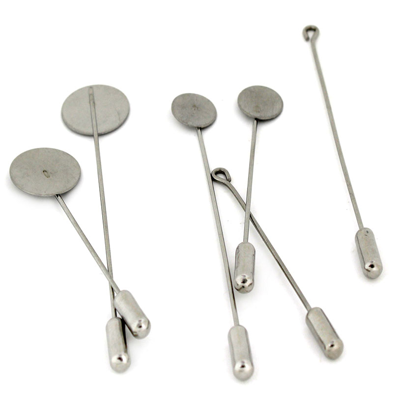 10 Peças/Lote 10 15mm Base de  - Men Accessories Brooch avaliação e preço