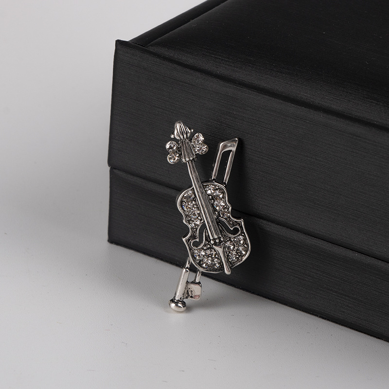 Broche de violino de cristal,  - Quality Men'S Accessories avaliação e preço