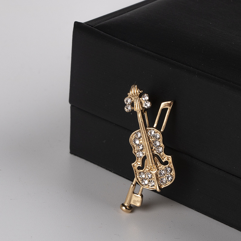 Broche de violino de cristal,  - Quality Men'S Accessories avaliação e preço