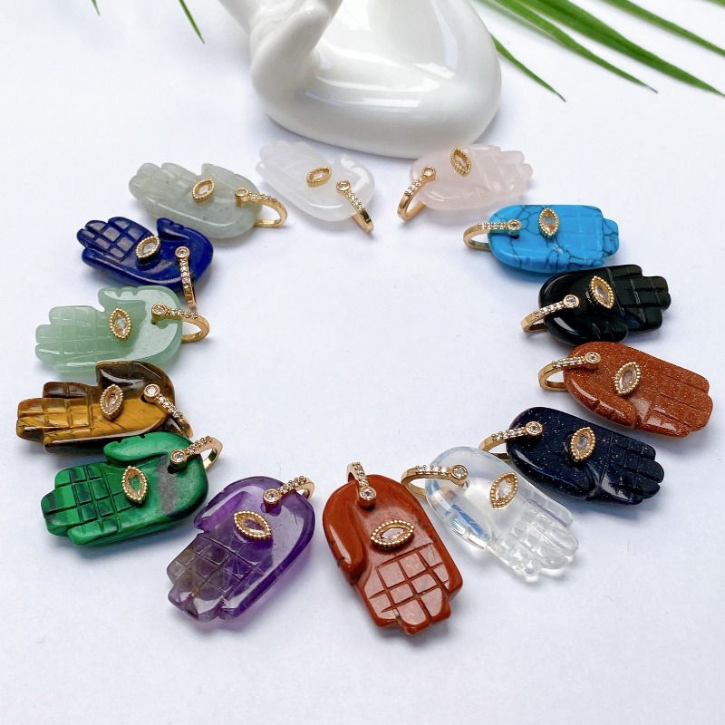 1pc marca de cristal pedra nat - Men'S Accessories Jewelry Brands avaliação e preço