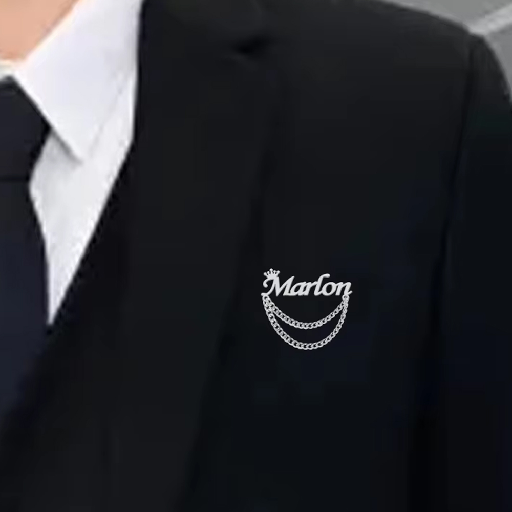Broche com nome personalizado, - Men Accessories Brooch avaliação e preço