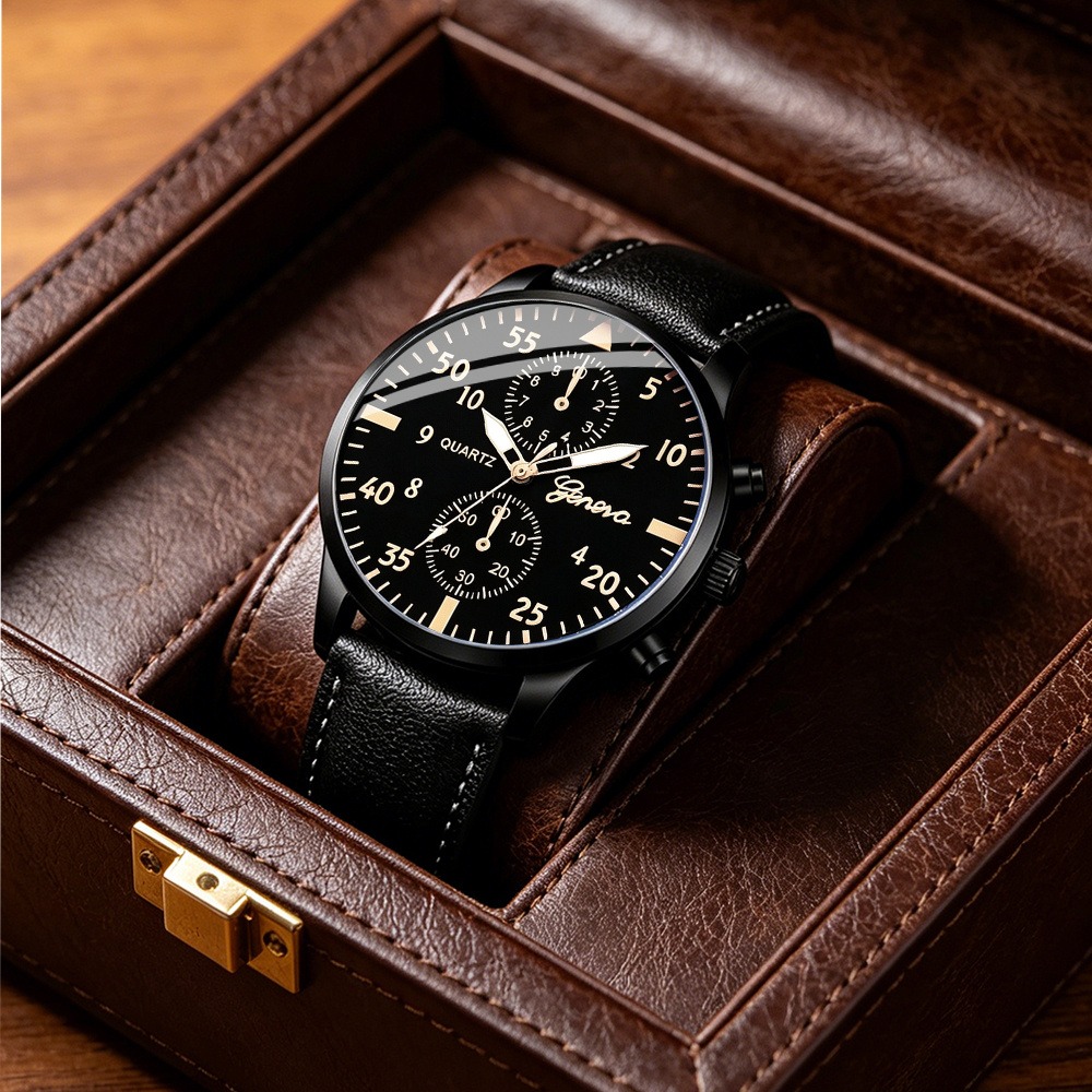 Conjunto Elegante de 4 Peças:  - Men Accessories Ring And Bracelet avaliação e preço
