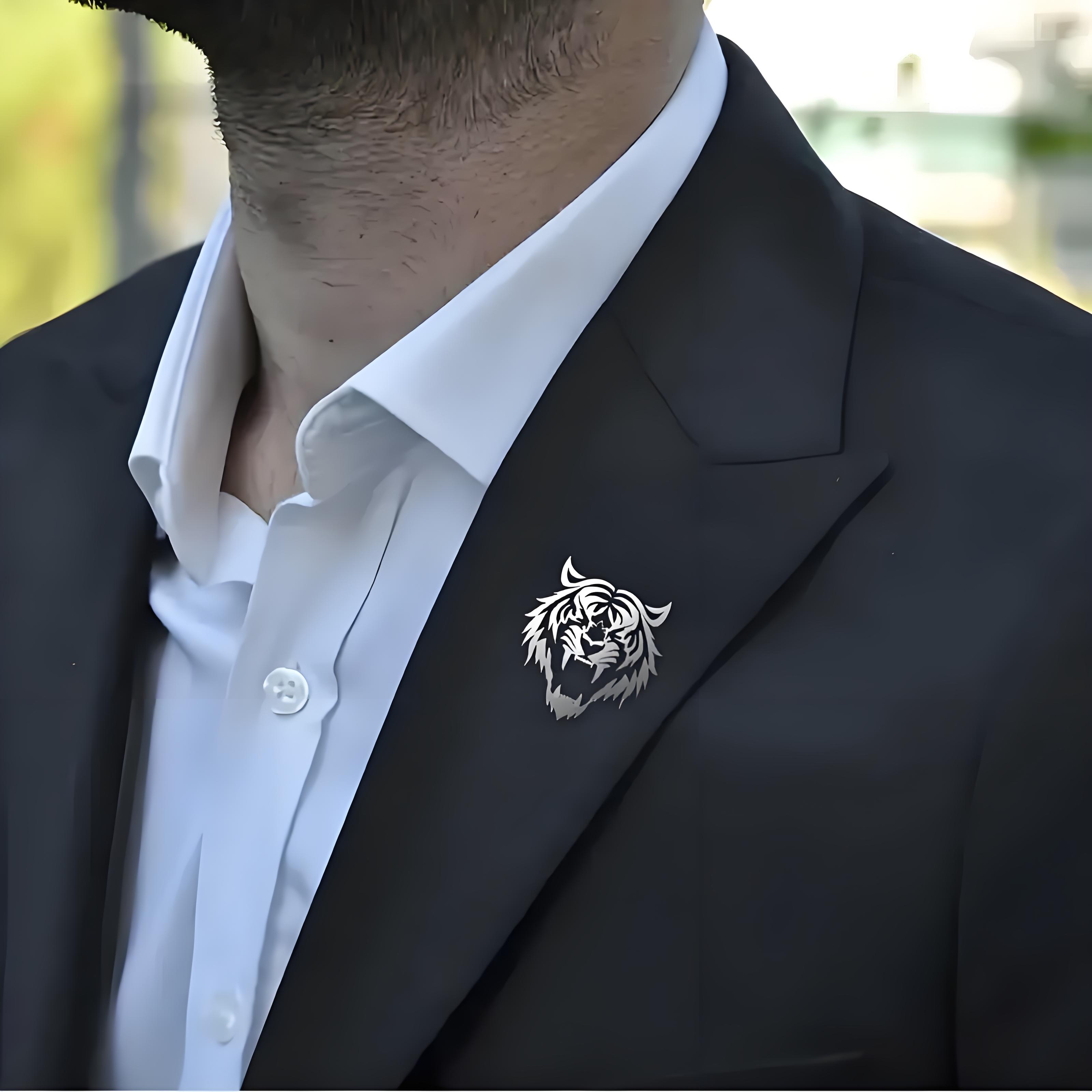 Alfinete de lapela de cabeça d - Men Accessories Brooch avaliação e preço