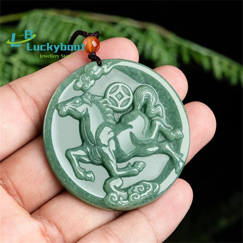 Colar Pingente de Jade Natural - Men'S Accessories Jewelry Brands avaliação e preço