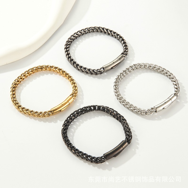 Pulseira de Aço Titânio Mascul - Men Accessories Ring And Bracelet avaliação e preço