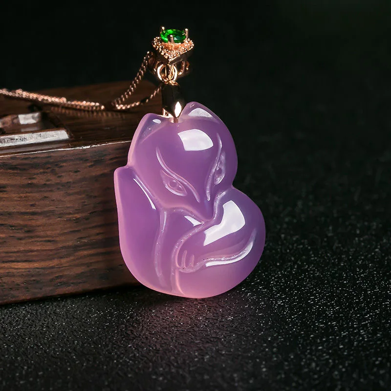 Colar pingente de ágata roxa n - Men Accessories Hand avaliação e preço