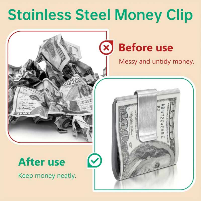 20PCS Carteira Slim de Aço Ino - Money Clip Slim avaliação e preço