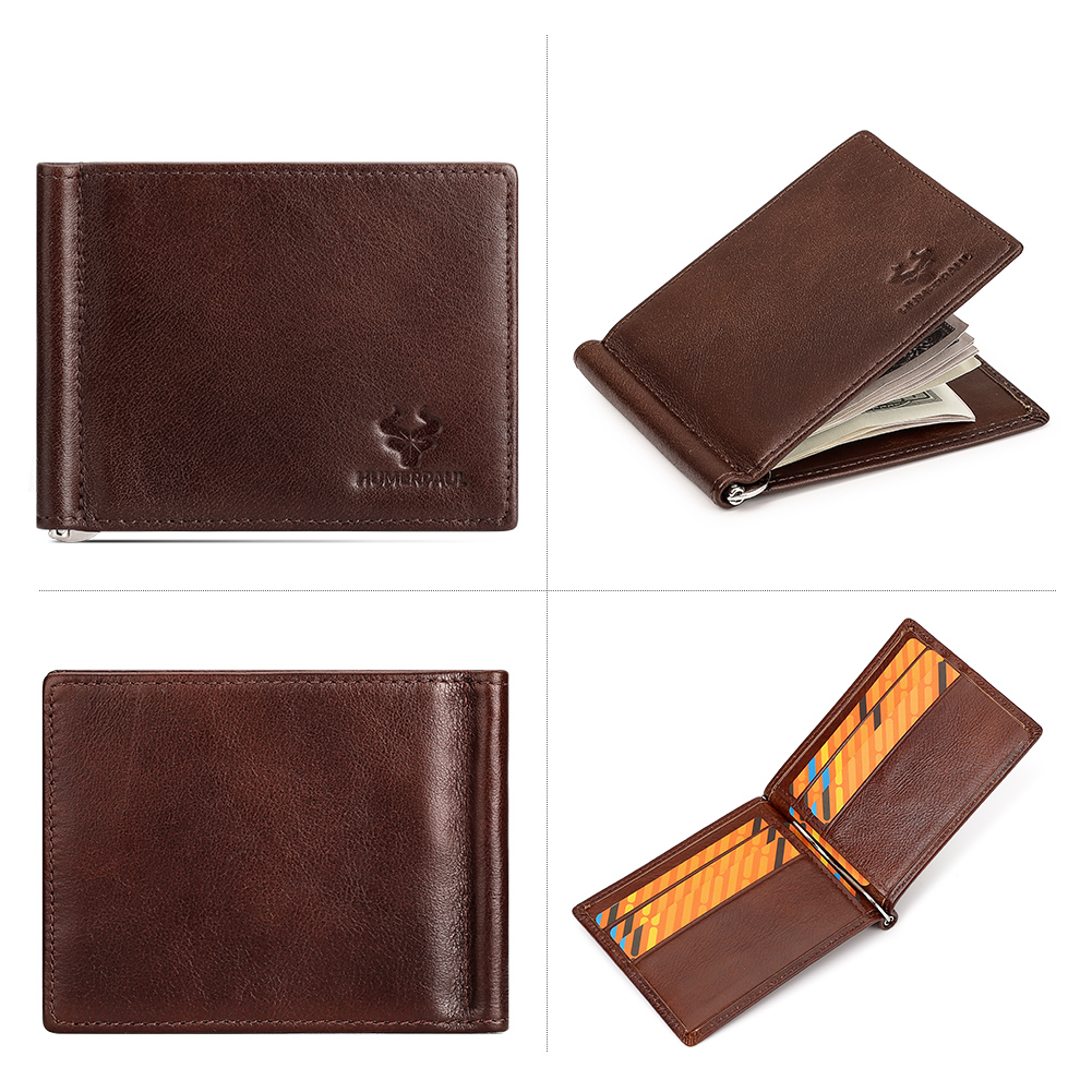 Carteira fina masculina de cou - Money Clip Slim avaliação e preço