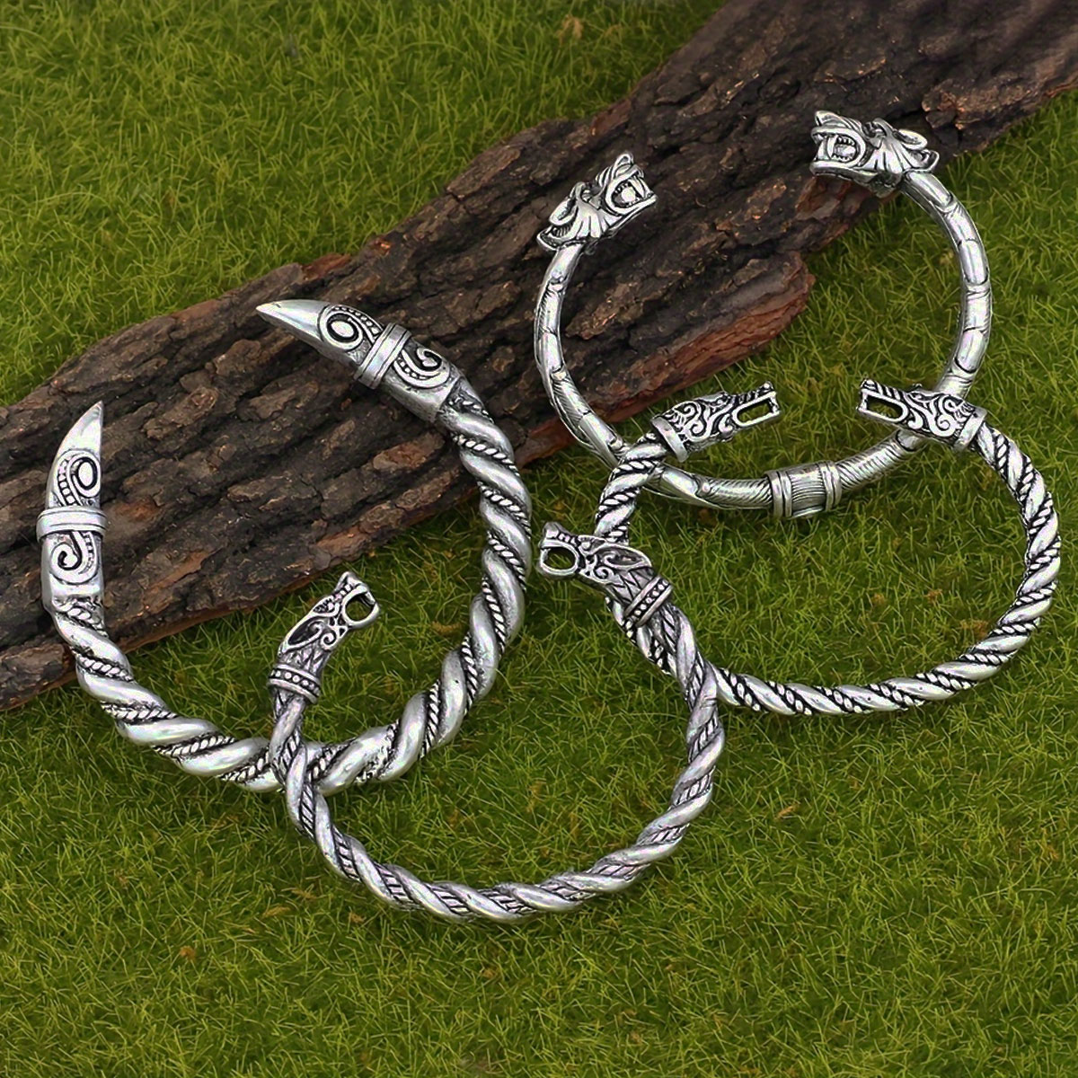 4 peças nórdico viking retro n - Men Accessories Ring And Bracelet avaliação e preço