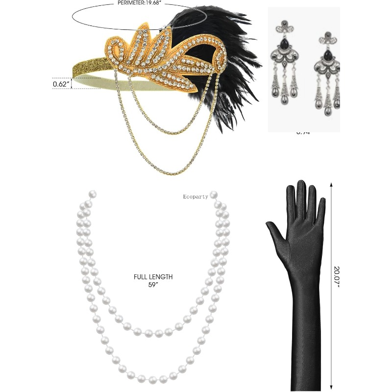 Vestidos dos anos 20 para mulh - Men'S Accessories In The 1920S avaliação e preço