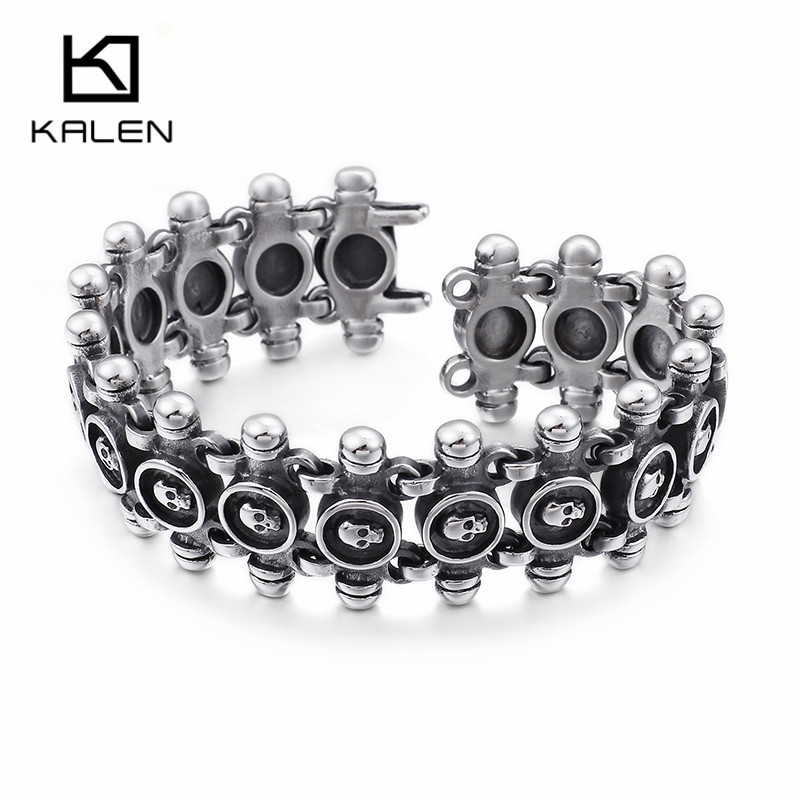 Pulseiras Vintage Punk KALEN p - Men Accessories Ring And Bracelet avaliação e preço