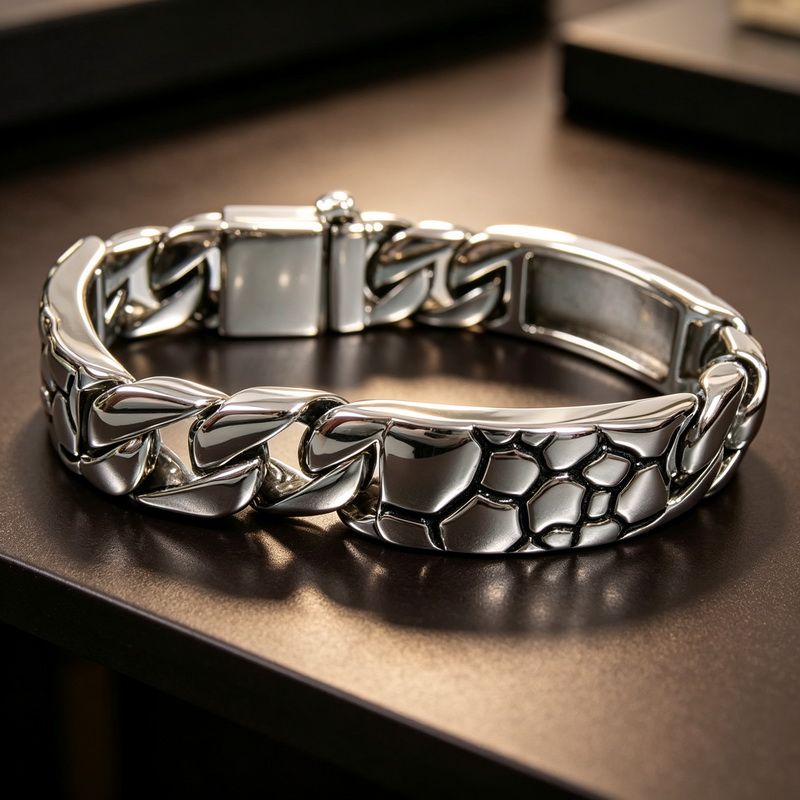 Pulseira de Corrente Curb de A - Men Accessories Ring And Bracelet avaliação e preço
