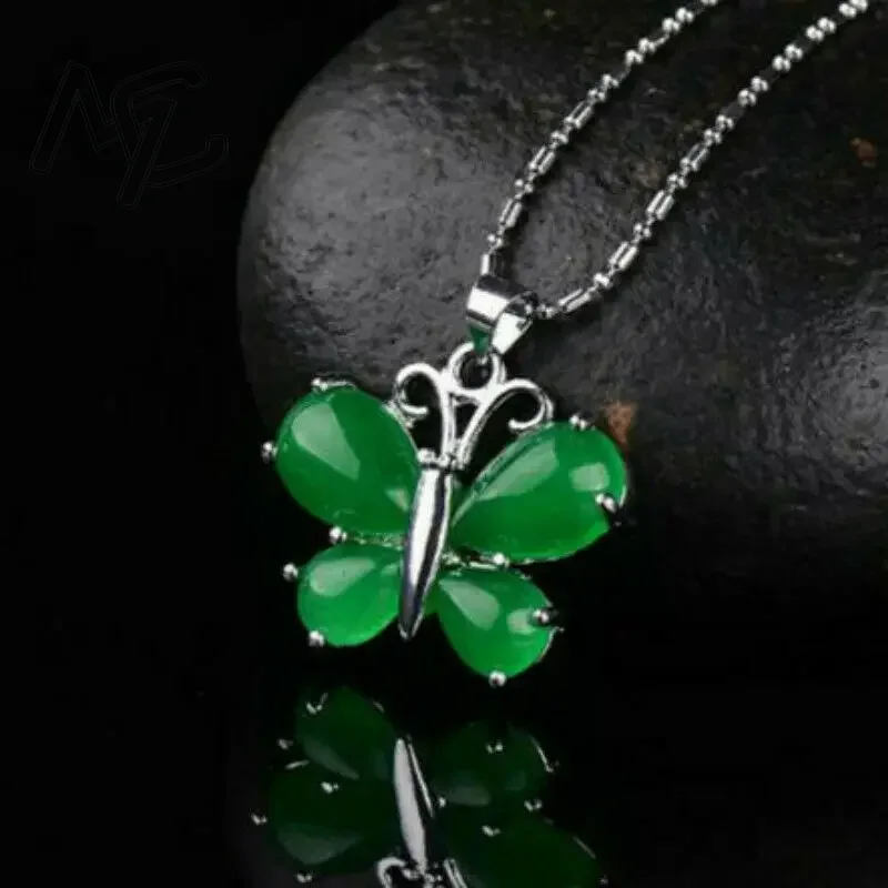 S925 prata verde jade borbolet - Men Accessories Hand avaliação e preço