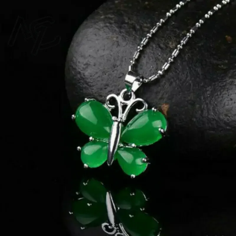 S925 prata verde jade borbolet - Men Accessories Hand avaliação e preço