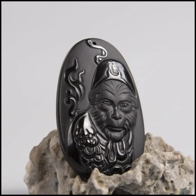 Natural obsidiana sol wukong p - Men Accessories For Hand avaliação e preço