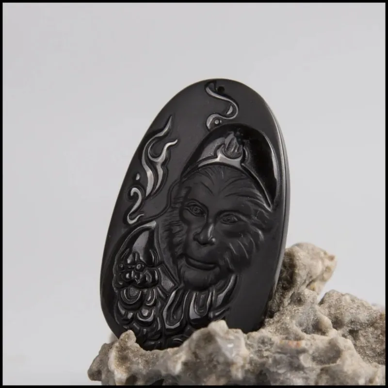 Natural obsidiana sol wukong p - Men Accessories For Hand avaliação e preço