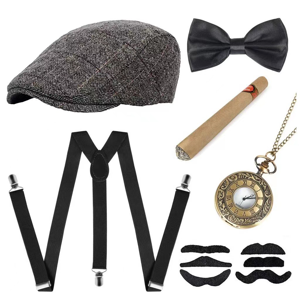 Fantasia de Cosplay para Festa - Men'S Accessories In The 1920S avaliação e preço