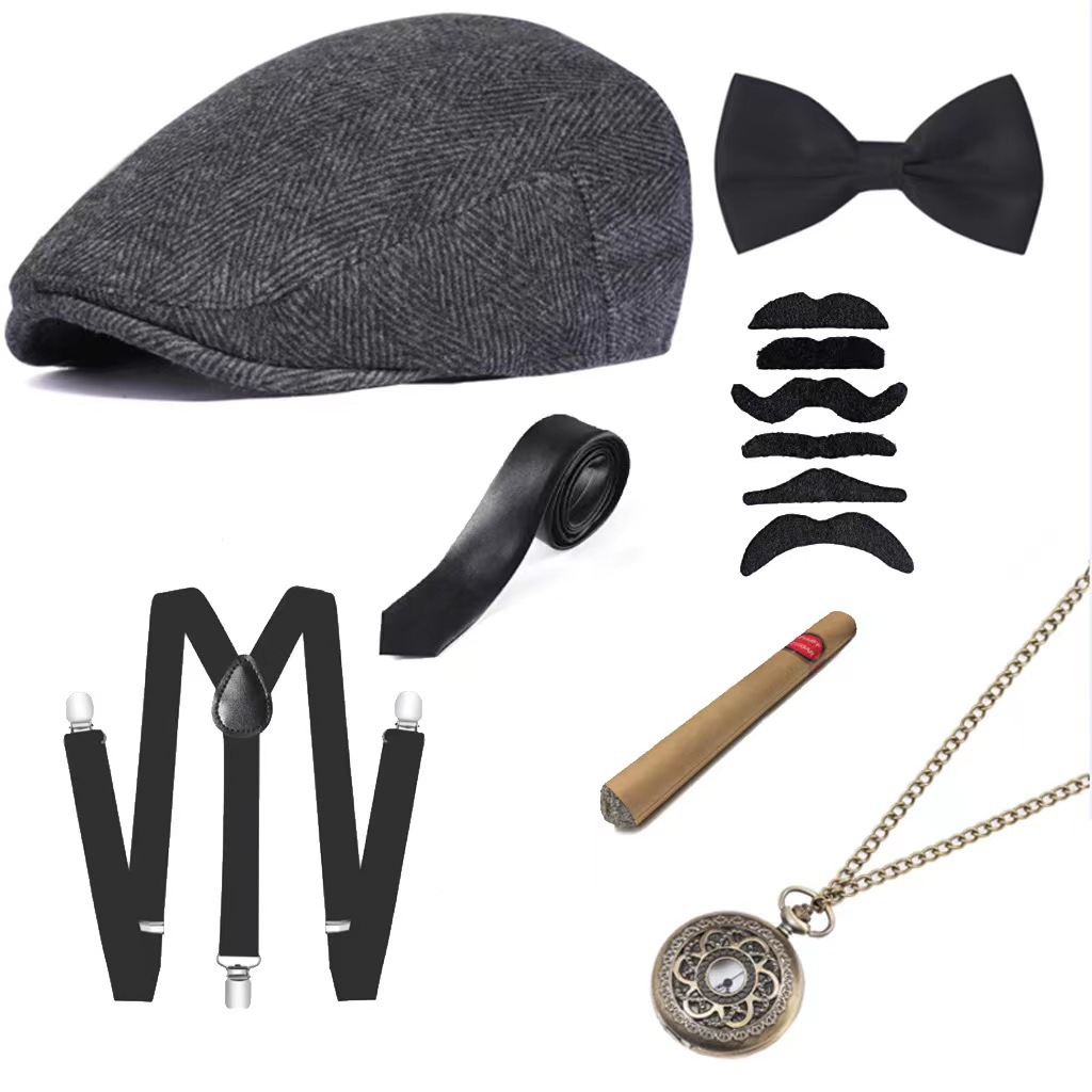 Fantasia de Cosplay para Festa - Men'S Accessories In The 1920S avaliação e preço