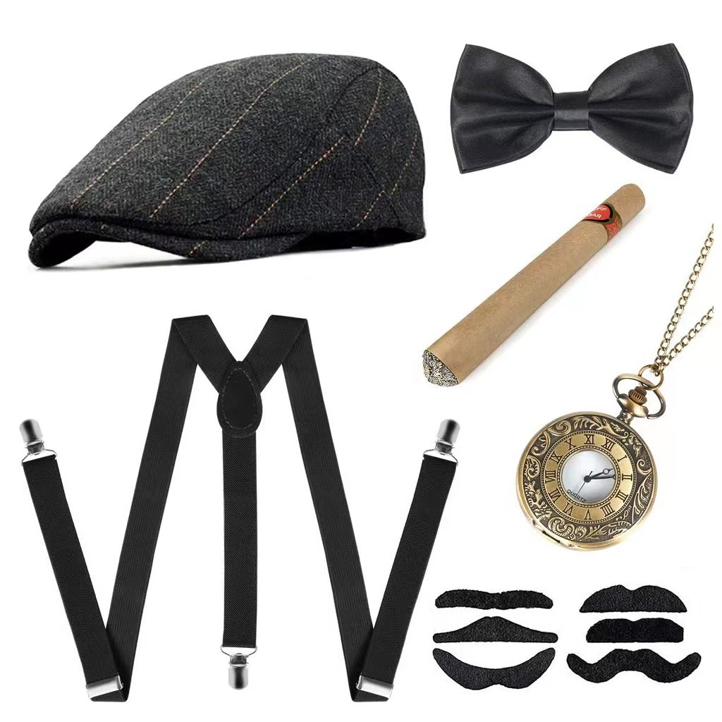 Fantasia de Cosplay para Festa - Men'S Accessories In The 1920S avaliação e preço