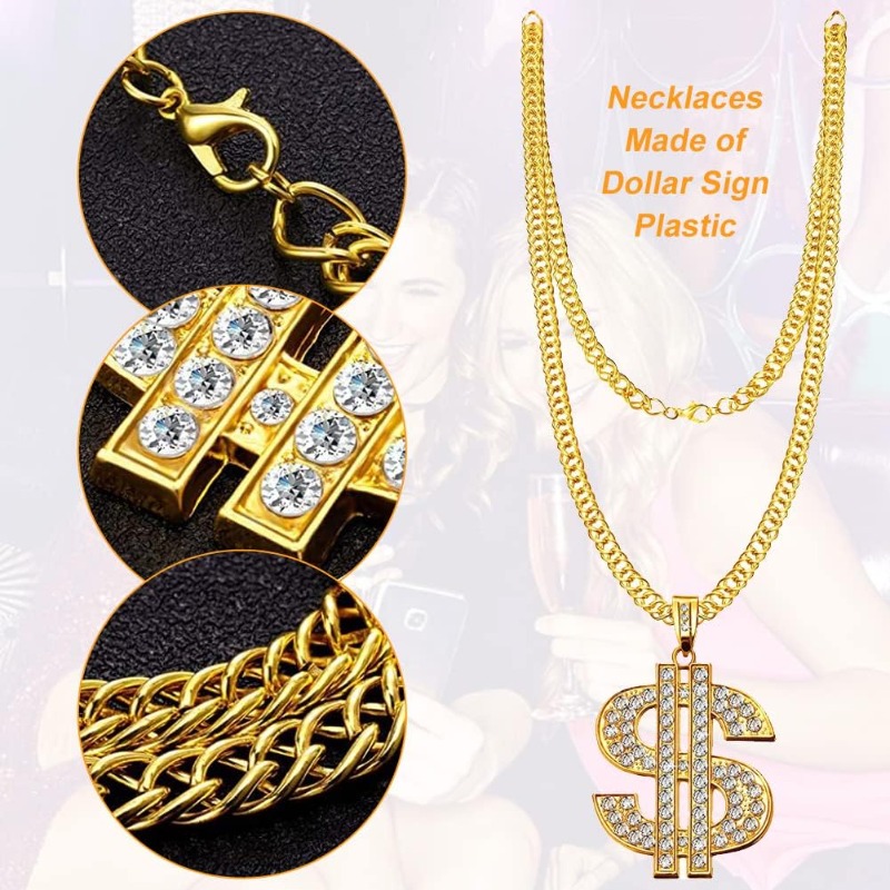 Kit de fantasia hip hop com 5  - Men Accessories Ring And Bracelet avaliação e preço