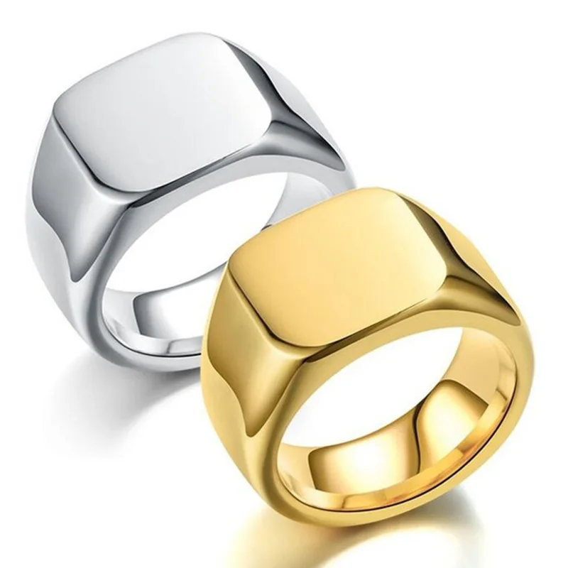 Signet Square Finger Rings for - Men'S Accessories Jewelry Brands avaliação e preço
