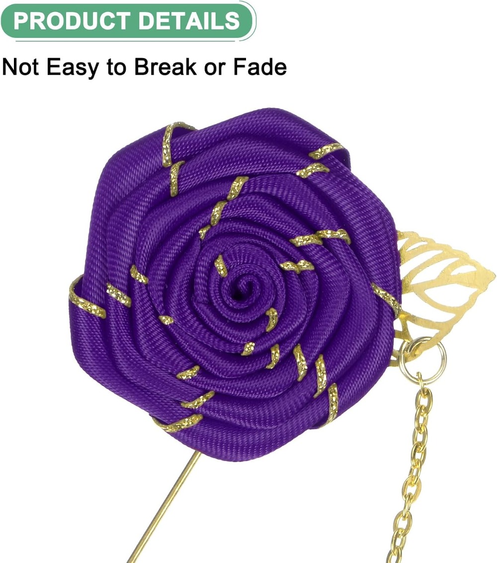 Broche de Rosa de Tecido com F - Men Accessories Brooch avaliação e preço