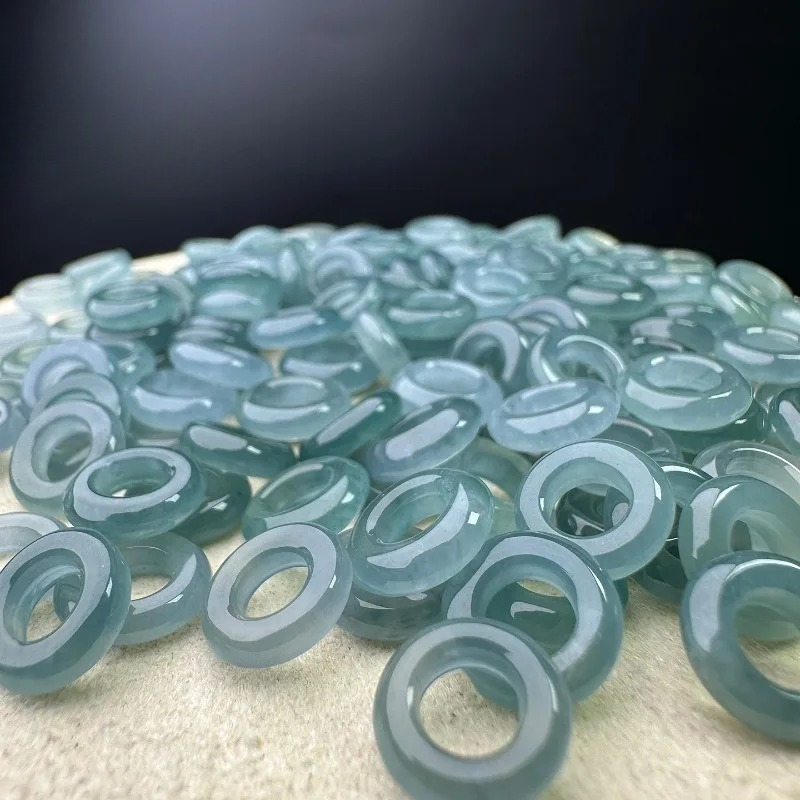 10 pçs um anel de água azul ja - Men Accessories Ring And Bracelet avaliação e preço