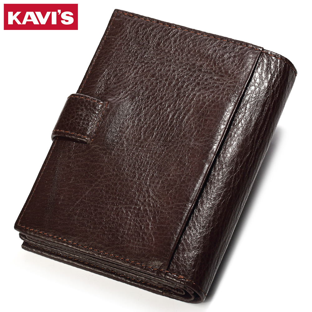 KAVIS Genuína Carteira De Cour - Coin Holder Men avaliação e preço